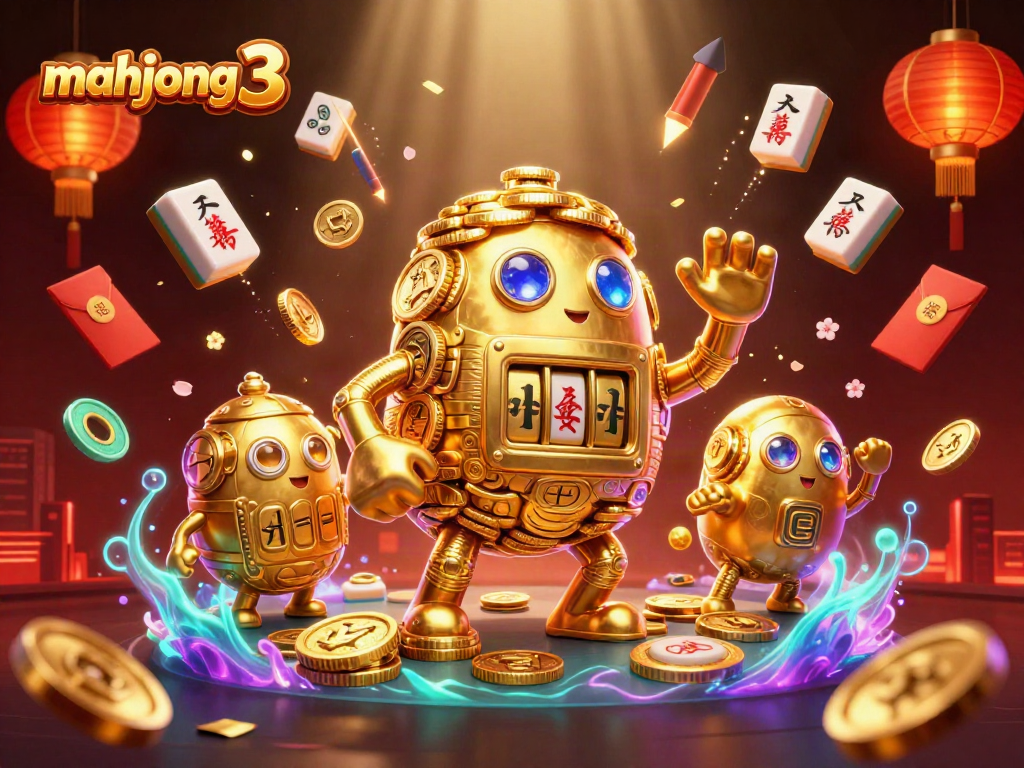 Experience thrilling gameplay with mahjong 3, a vibrant 3D casino scene filled with charming characters and dynamic elements.