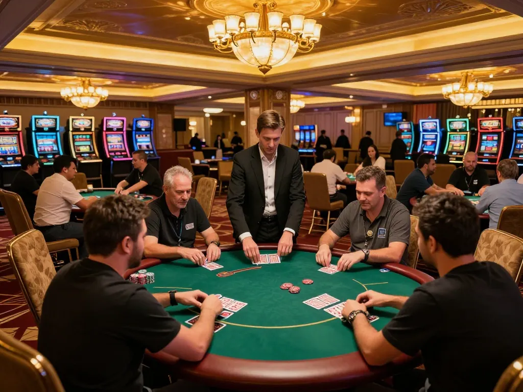 Players at the poker table strategizing their next move at 789 casino