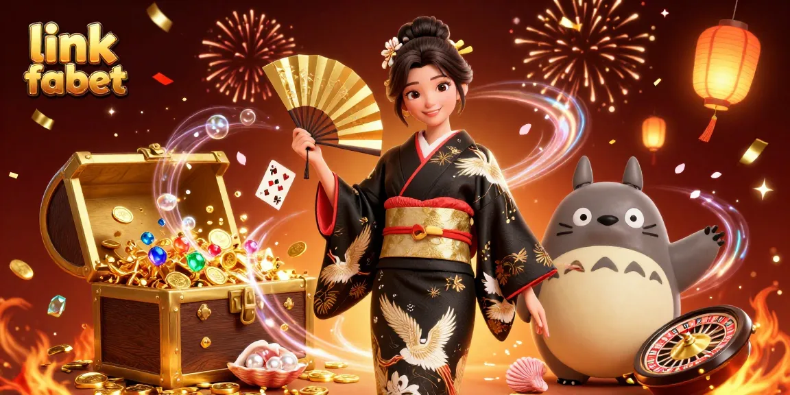 Engage in thrilling gameplay with link fabet at this vibrant 3D casino scene.