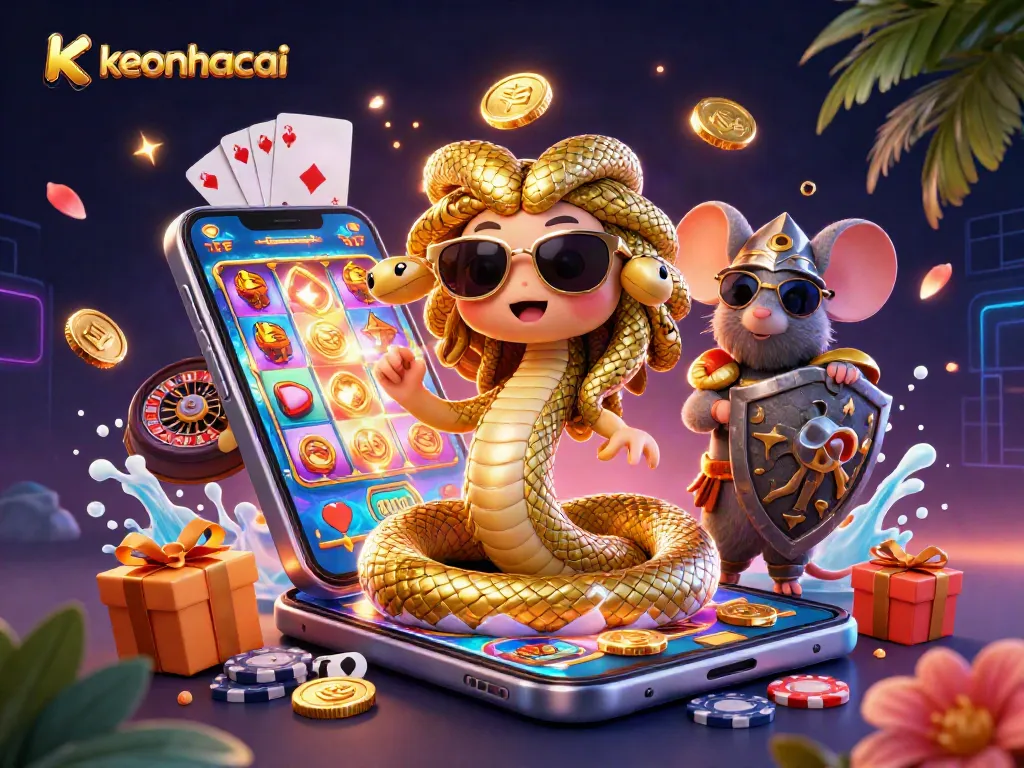Engage with keonhacai-themed slots featuring a cute Medusa and dynamic game elements