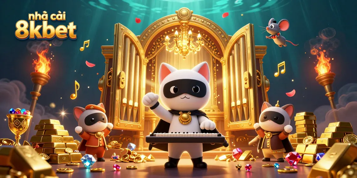 Experience the thrill of gambling at nhà cái 8kbet with vibrant casino elements and characters.