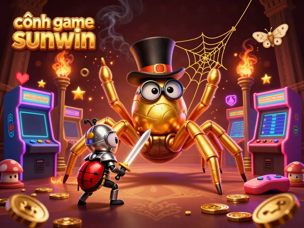 Engage with cổng game sunwin in a dynamic 3D scene featuring playful casino elements.