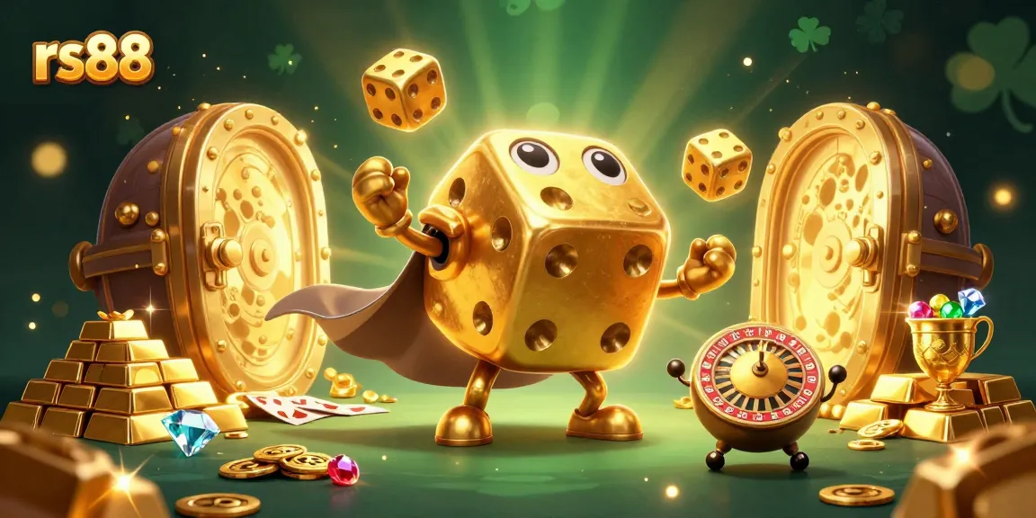 Win big with rs88's golden dice and jackpots in an electrifying casino scene.