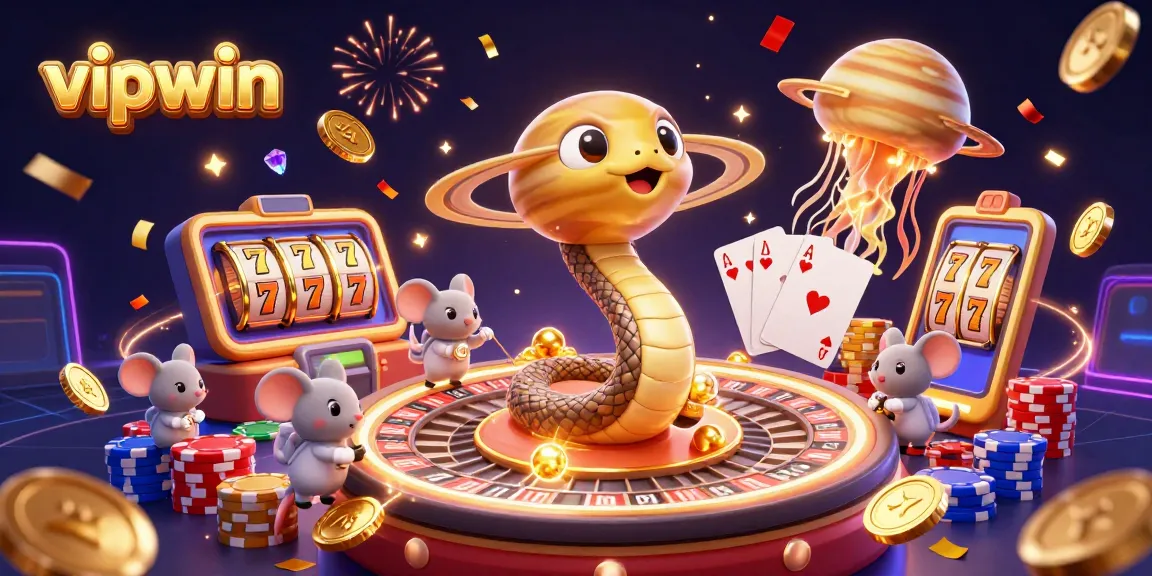 Engage with vipwin's vibrant cosmos—experience thrilling slots and jackpots in a dynamic 3D setting.