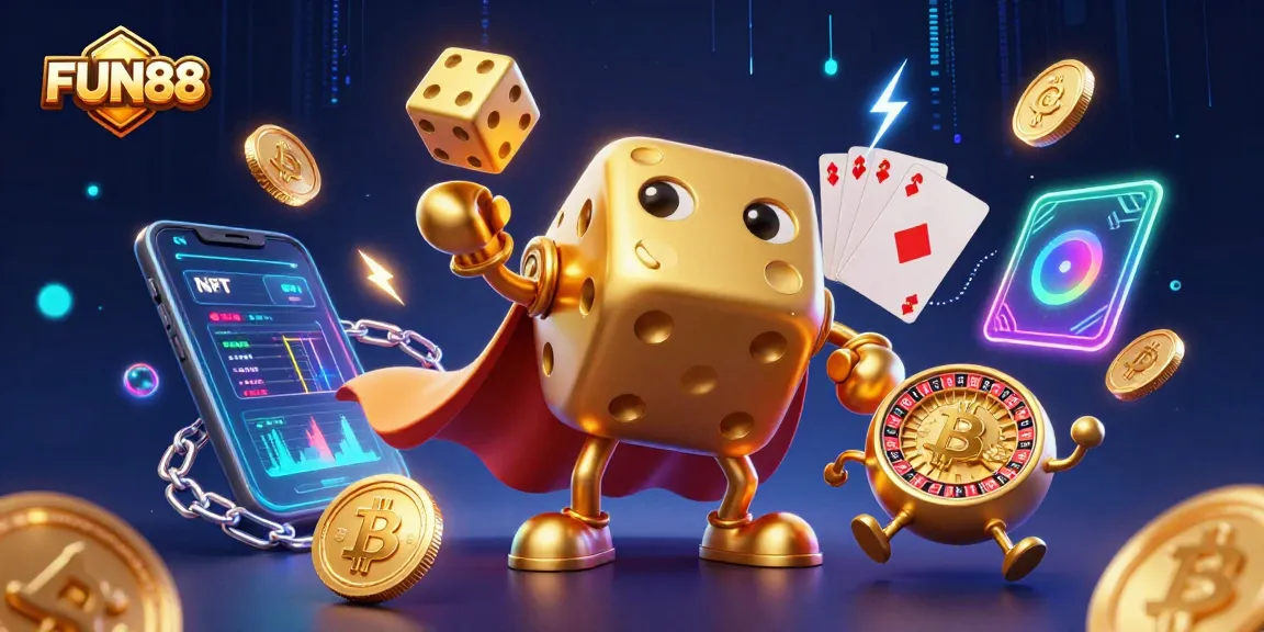 Engage with FUN88's exhilarating gaming experience featuring vibrant 3D characters in a rich casino environment.